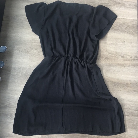 BLACK DRESS WITH SILVER LINE - Picture 2 of 2